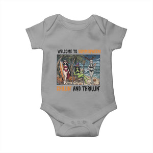 Welcome To Summerween Chillin And Thrillin Baby Onesie Funny Summer Halloween