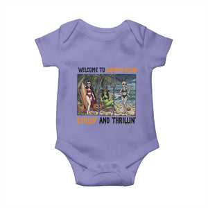 Welcome To Summerween Chillin And Thrillin Baby Onesie Funny Summer Halloween
