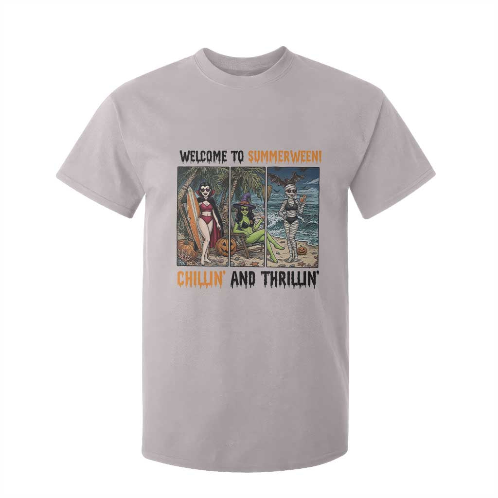 Welcome To Summerween Chillin And Thrillin T Shirt For Kid Funny Summer Halloween