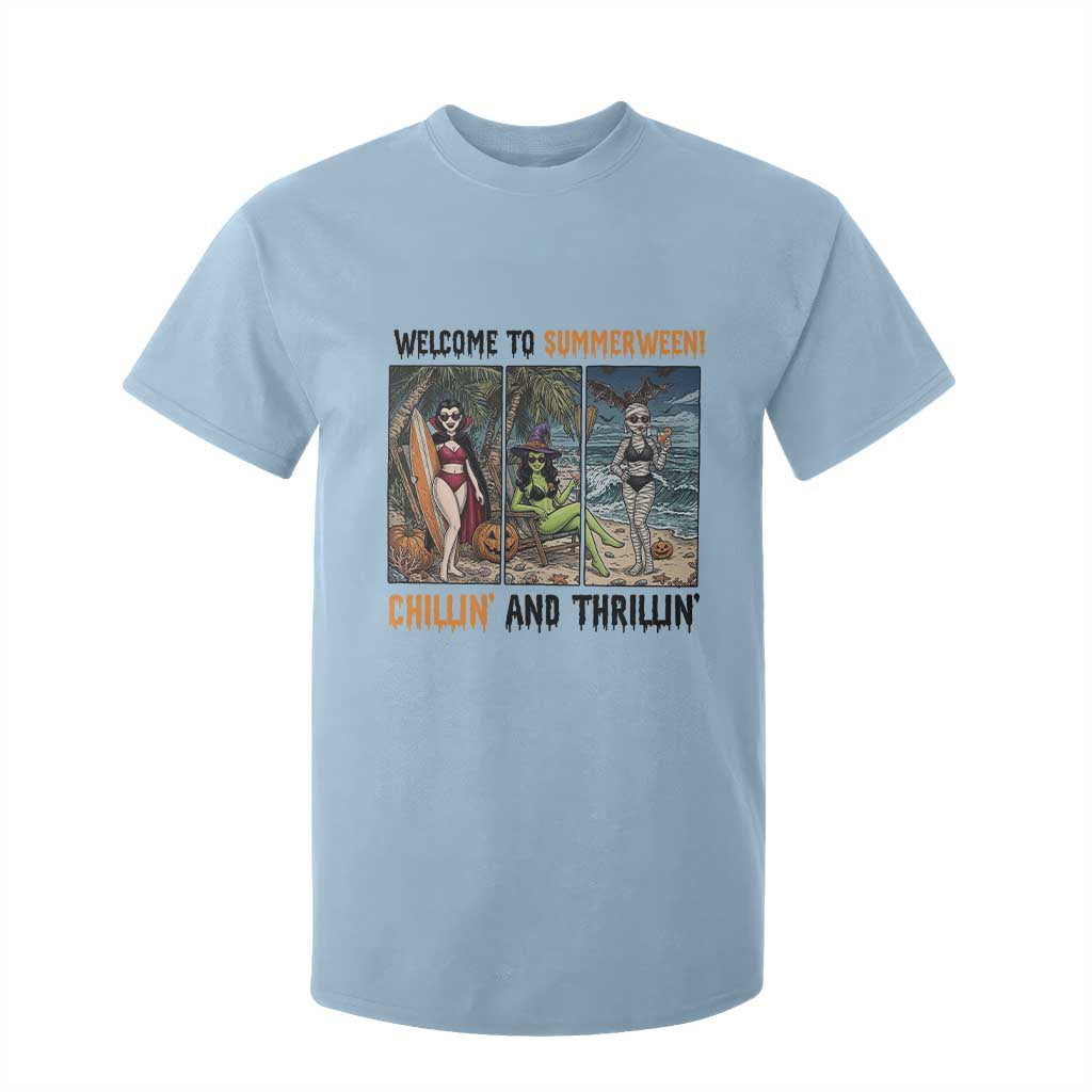 Welcome To Summerween Chillin And Thrillin T Shirt For Kid Funny Summer Halloween