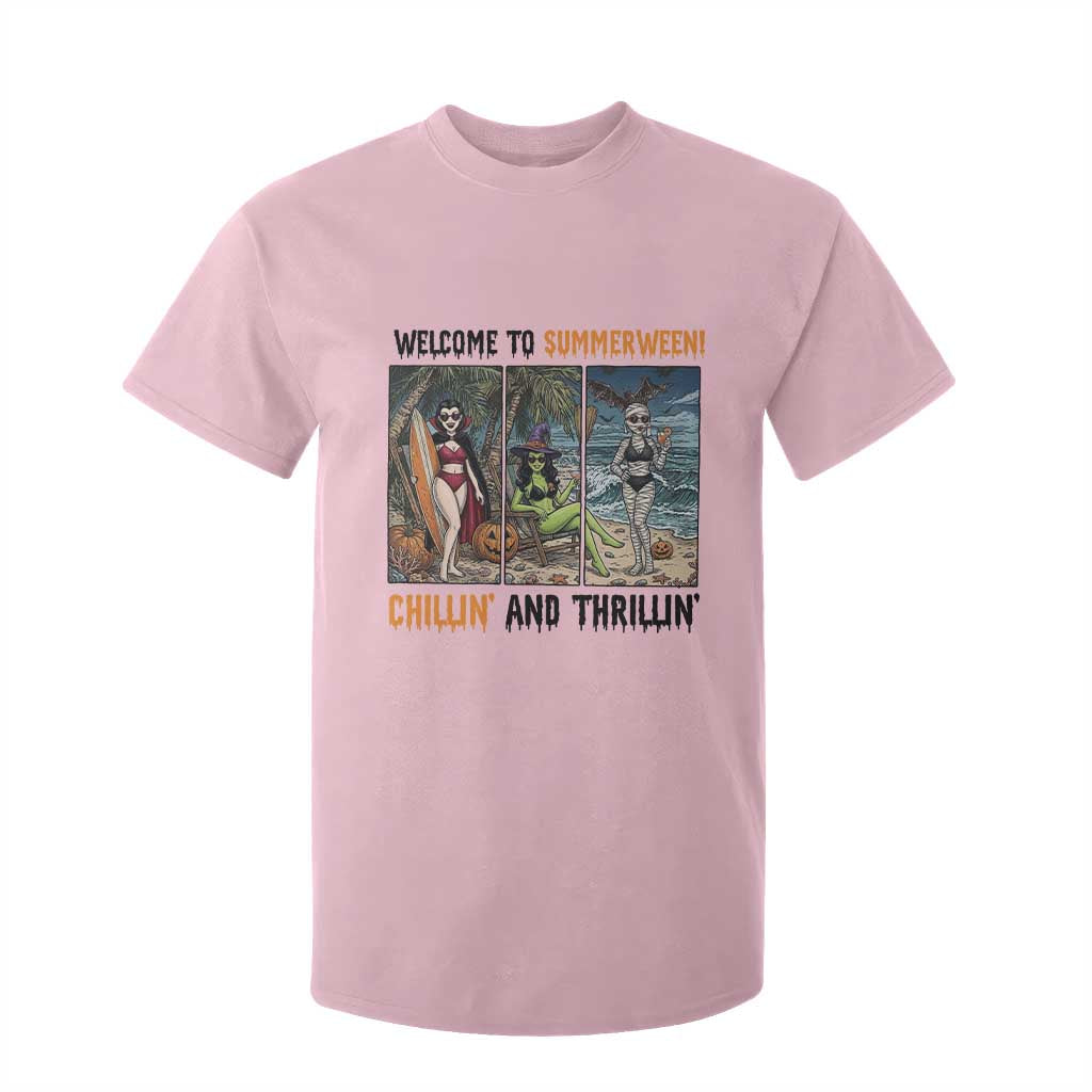 Welcome To Summerween Chillin And Thrillin T Shirt For Kid Funny Summer Halloween