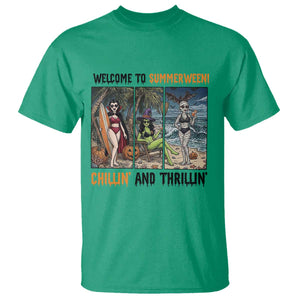 Welcome To Summerween Chillin And Thrillin T Shirt Funny Summer Halloween