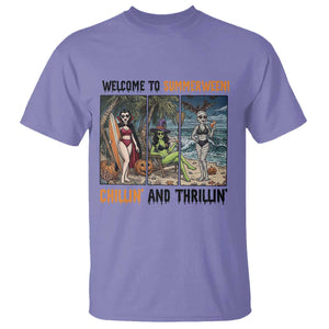 Welcome To Summerween Chillin And Thrillin T Shirt Funny Summer Halloween