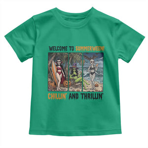 Welcome To Summerween Chillin And Thrillin Toddler T Shirt Funny Summer Halloween