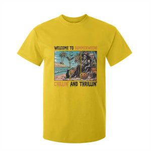 Welcome To Summerween Chillin And Thrillin T Shirt For Kid Spooky Beach Party Gift