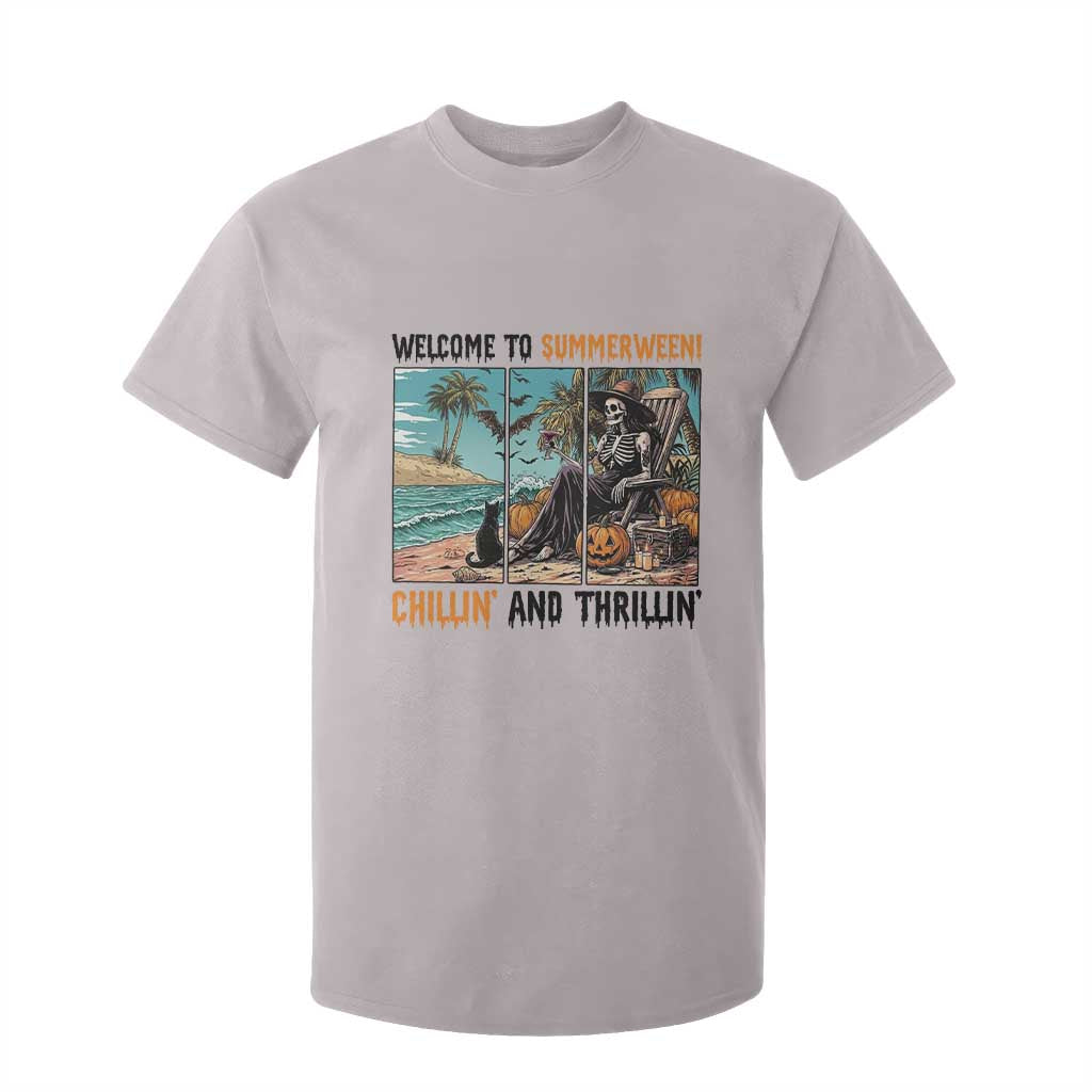 Welcome To Summerween Chillin And Thrillin T Shirt For Kid Spooky Beach Party Gift