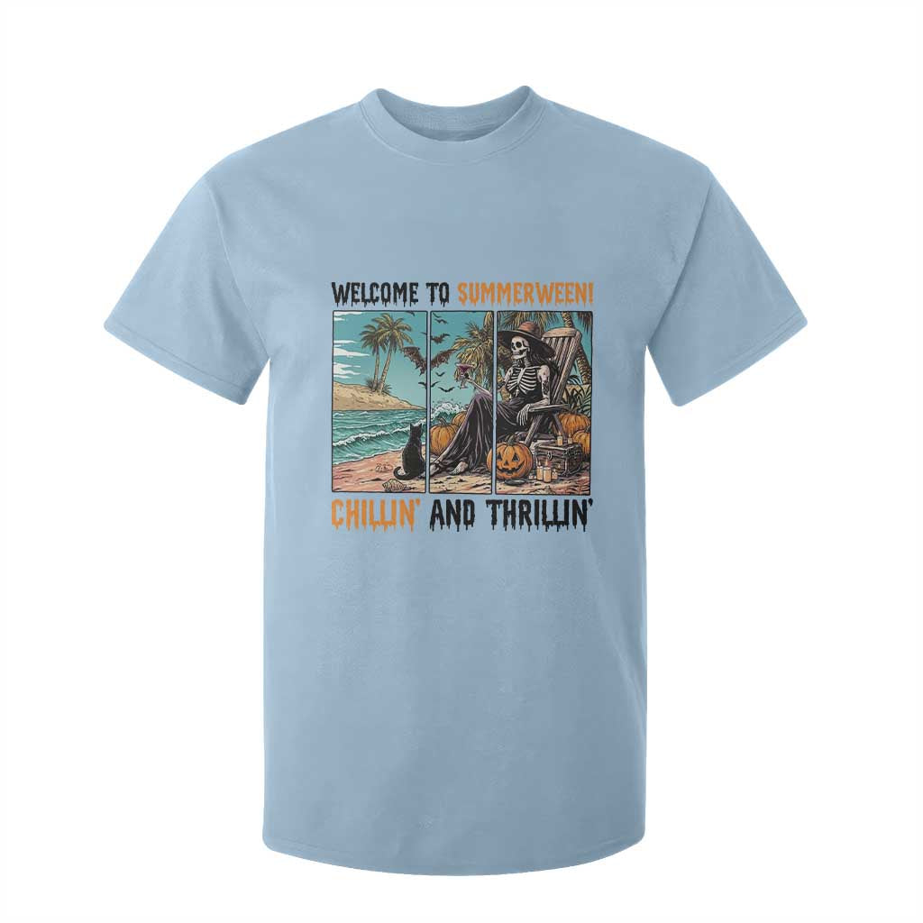 Welcome To Summerween Chillin And Thrillin T Shirt For Kid Spooky Beach Party Gift