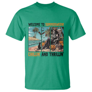 Welcome To Summerween Chillin And Thrillin T Shirt Spooky Beach Party Gift