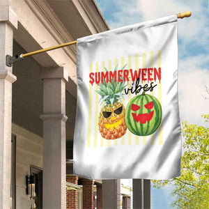 Funny Summerween Fruit Garden Flag Spooky Pineapple Watermelon Graphic
