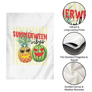 Funny Summerween Fruit Garden Flag Spooky Pineapple Watermelon Graphic