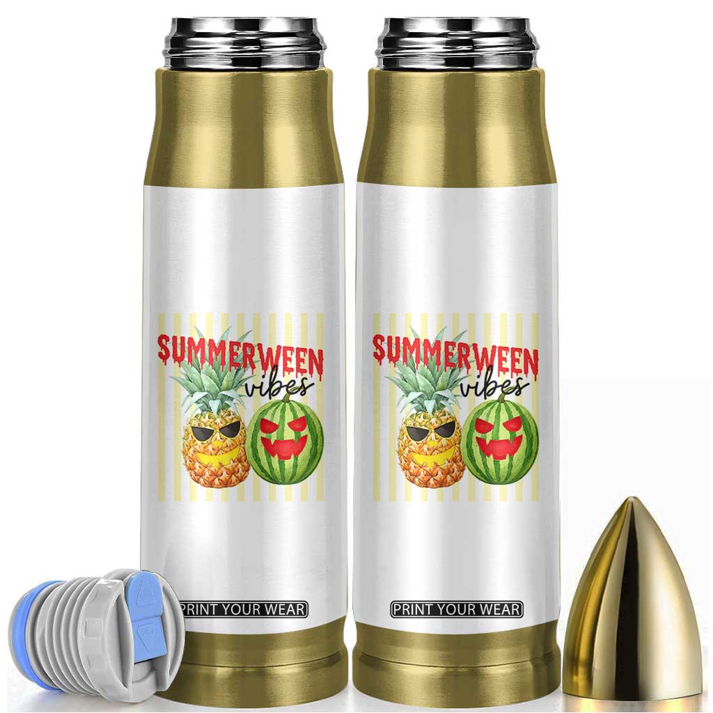 Funny Summerween Fruit Bullet Tumbler Spooky Pineapple Watermelon Graphic TS12 White Print Your Wear