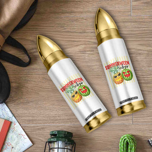 Funny Summerween Fruit Bullet Tumbler Spooky Pineapple Watermelon Graphic
