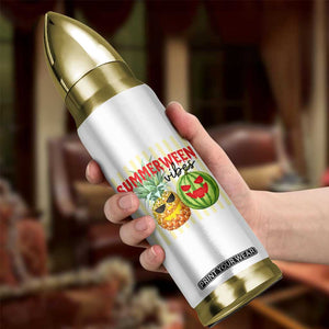 Funny Summerween Fruit Bullet Tumbler Spooky Pineapple Watermelon Graphic