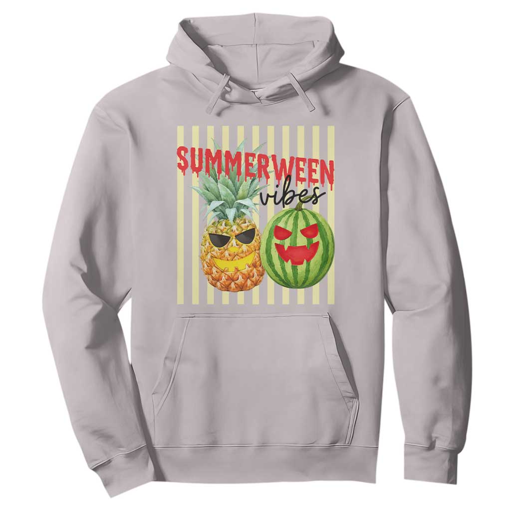 Funny Summerween Fruit Hoodie Spooky Pineapple Watermelon Graphic