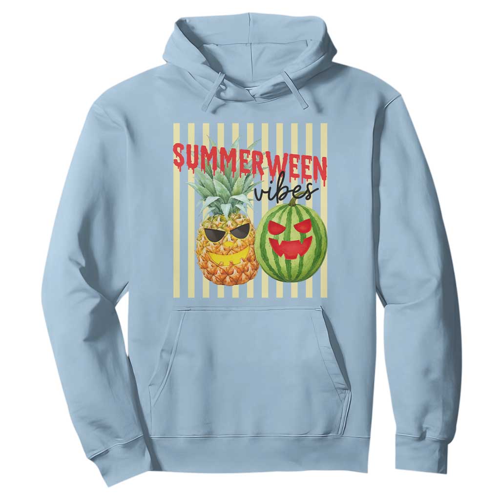 Funny Summerween Fruit Hoodie Spooky Pineapple Watermelon Graphic