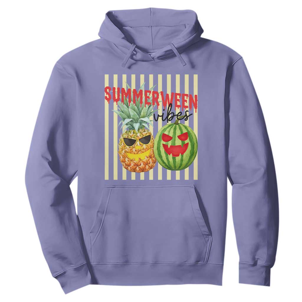 Funny Summerween Fruit Hoodie Spooky Pineapple Watermelon Graphic