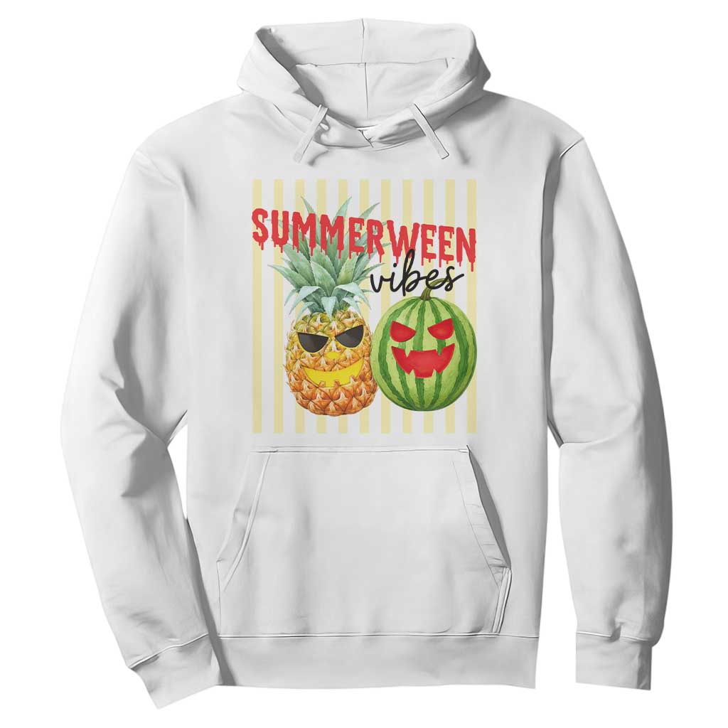 Funny Summerween Fruit Hoodie Spooky Pineapple Watermelon Graphic