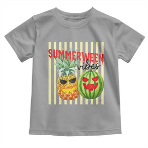 Funny Summerween Fruit Toddler T Shirt Spooky Pineapple Watermelon Graphic