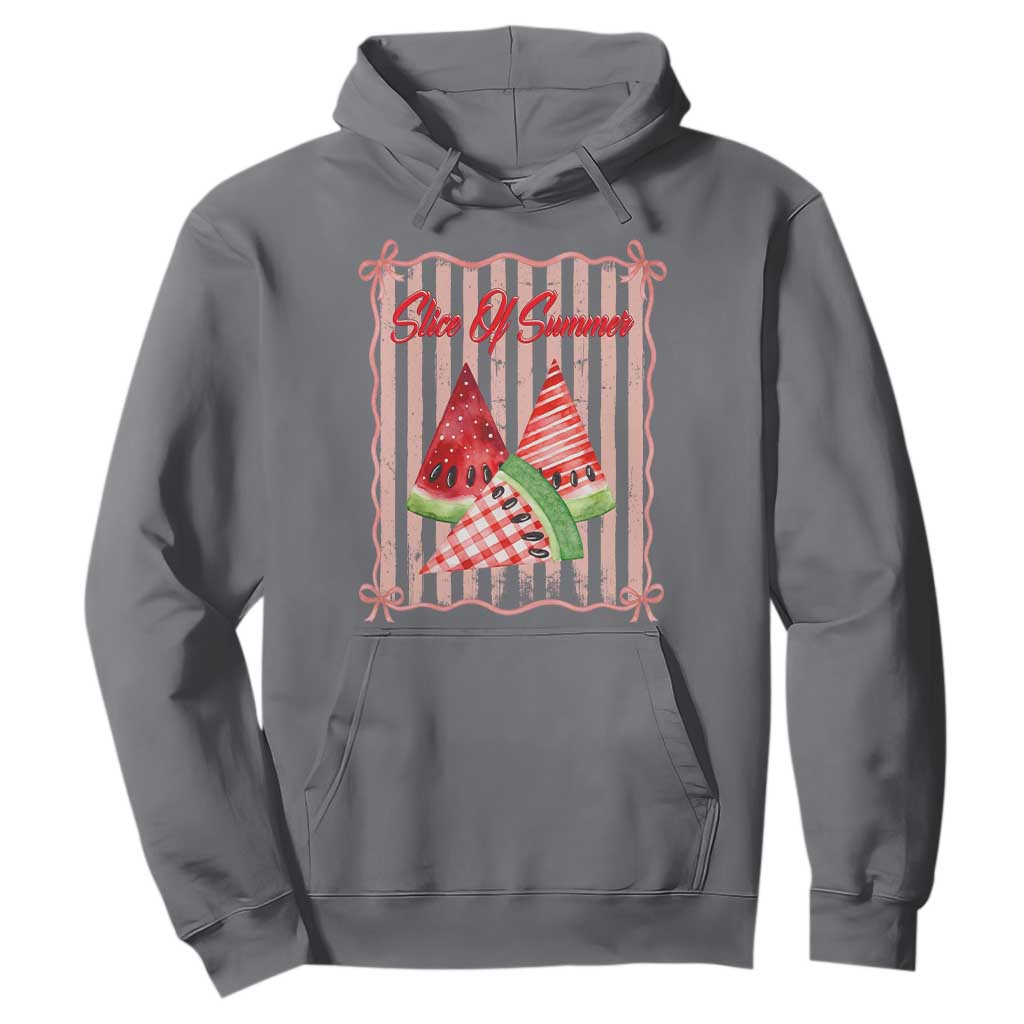 Striped Watermelon Beach Vibes Graphic Hoodie Slice Of Summer