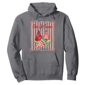 Striped Watermelon Beach Vibes Graphic Hoodie Slice Of Summer