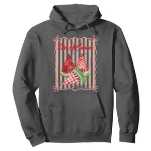 Striped Watermelon Beach Vibes Graphic Hoodie Slice Of Summer
