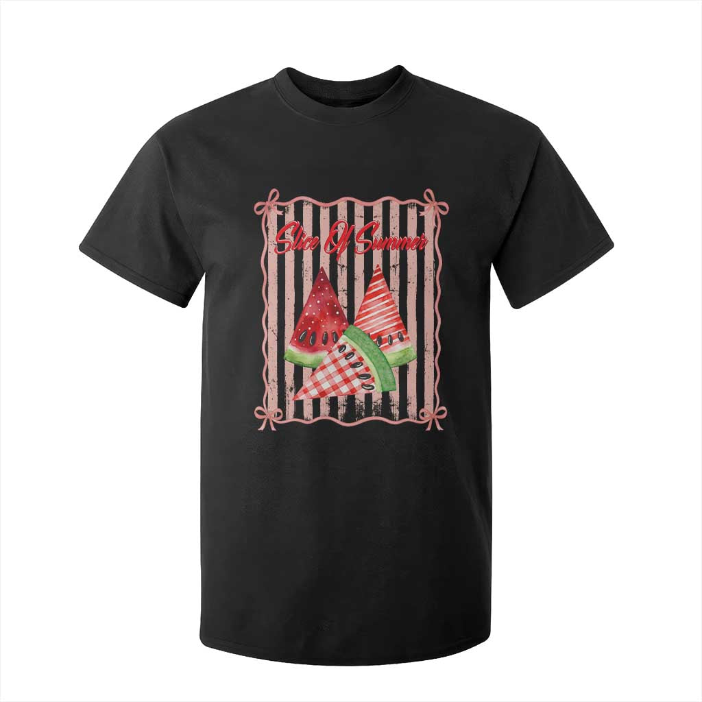 Striped Watermelon Beach Vibes Graphic T Shirt For Kid Slice Of Summer