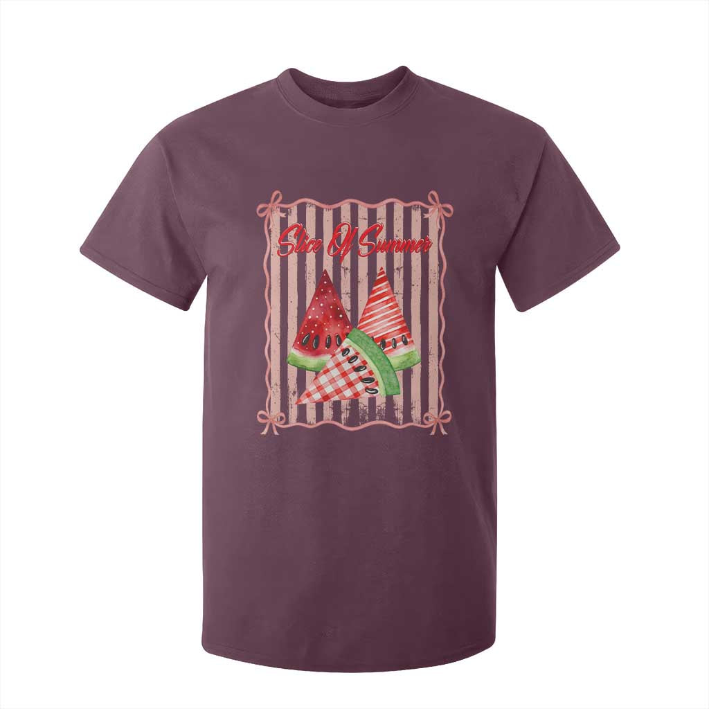 Striped Watermelon Beach Vibes Graphic T Shirt For Kid Slice Of Summer