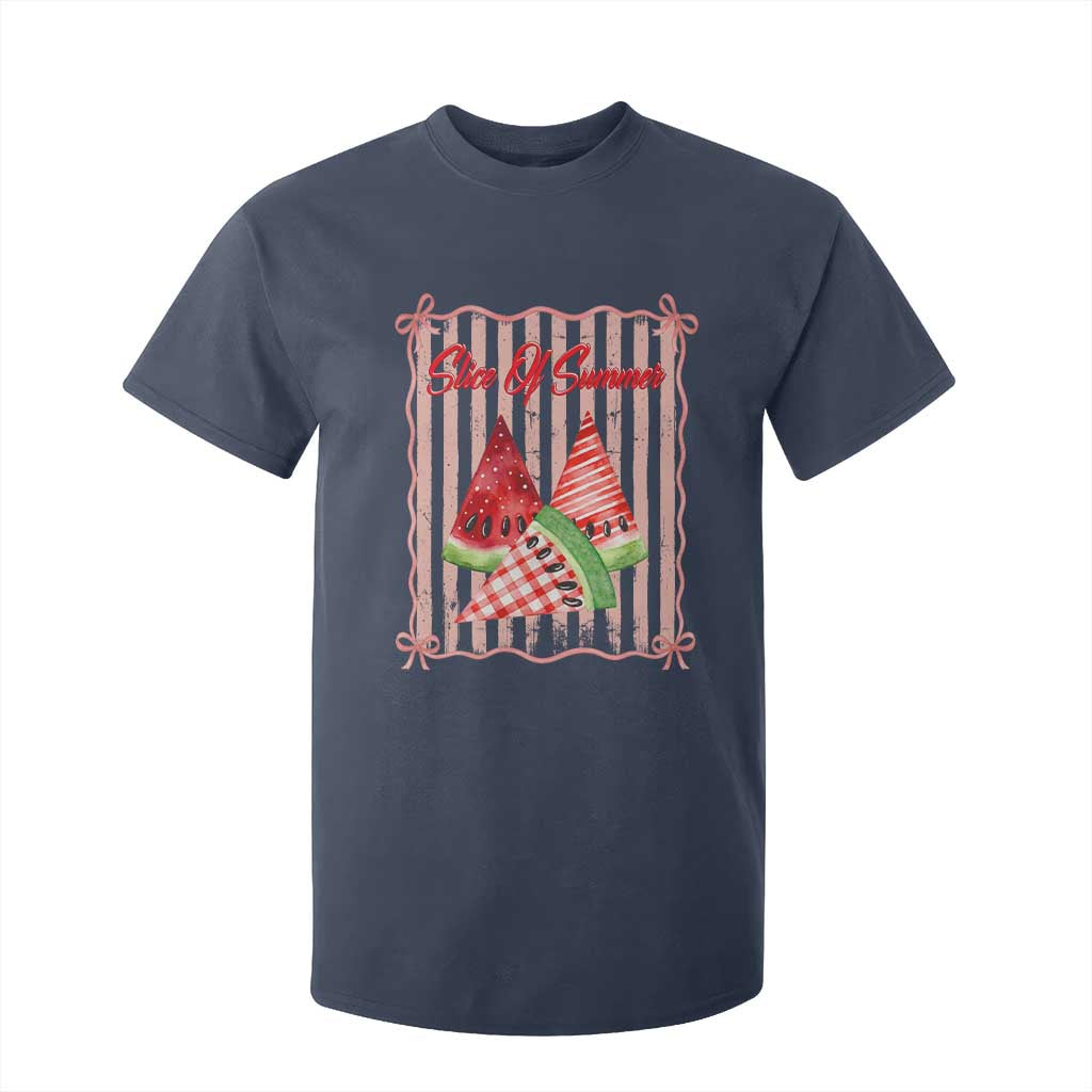Striped Watermelon Beach Vibes Graphic T Shirt For Kid Slice Of Summer