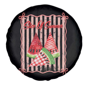 Striped Watermelon Beach Vibes Graphic Spare Tire Cover Slice Of Summer