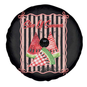 Striped Watermelon Beach Vibes Graphic Spare Tire Cover Slice Of Summer