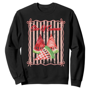 Striped Watermelon Beach Vibes Graphic Sweatshirt Slice Of Summer