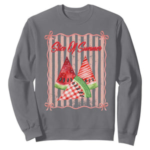 Striped Watermelon Beach Vibes Graphic Sweatshirt Slice Of Summer