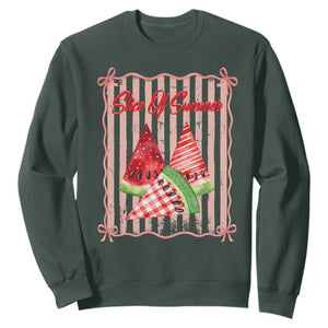 Striped Watermelon Beach Vibes Graphic Sweatshirt Slice Of Summer