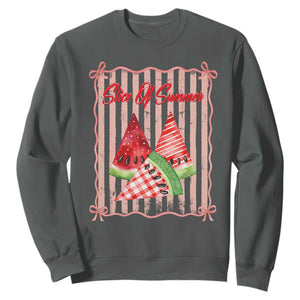 Striped Watermelon Beach Vibes Graphic Sweatshirt Slice Of Summer
