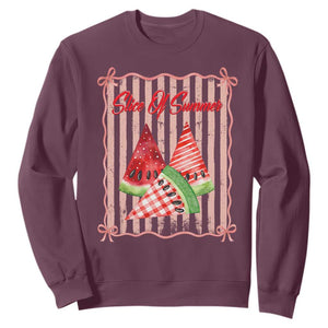 Striped Watermelon Beach Vibes Graphic Sweatshirt Slice Of Summer