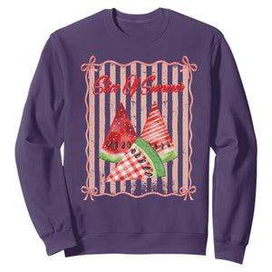 Striped Watermelon Beach Vibes Graphic Sweatshirt Slice Of Summer