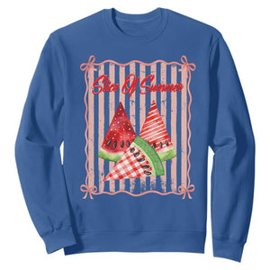 Striped Watermelon Beach Vibes Graphic Sweatshirt Slice Of Summer
