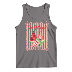 Striped Watermelon Beach Vibes Graphic Tank Top Slice Of Summer