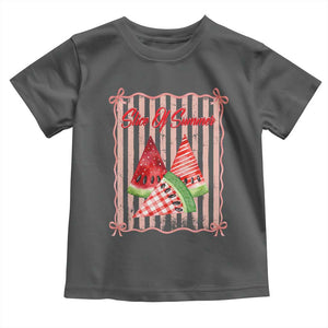 Striped Watermelon Beach Vibes Graphic Toddler T Shirt Slice Of Summer