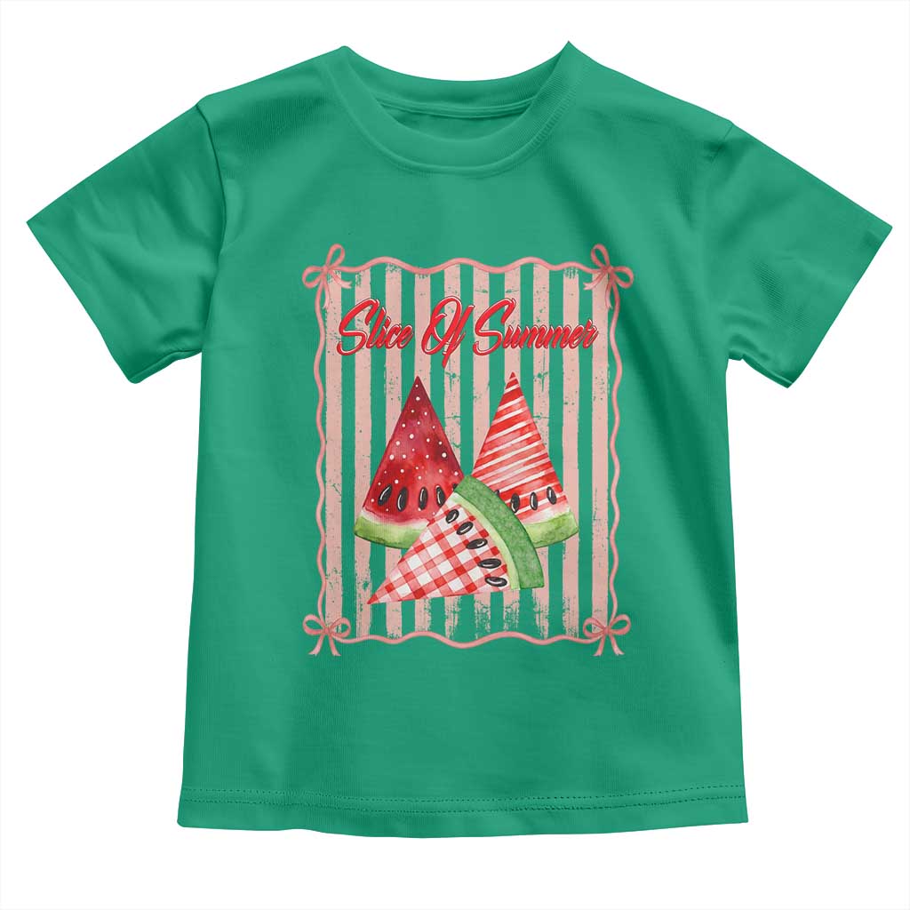 Striped Watermelon Beach Vibes Graphic Toddler T Shirt Slice Of Summer