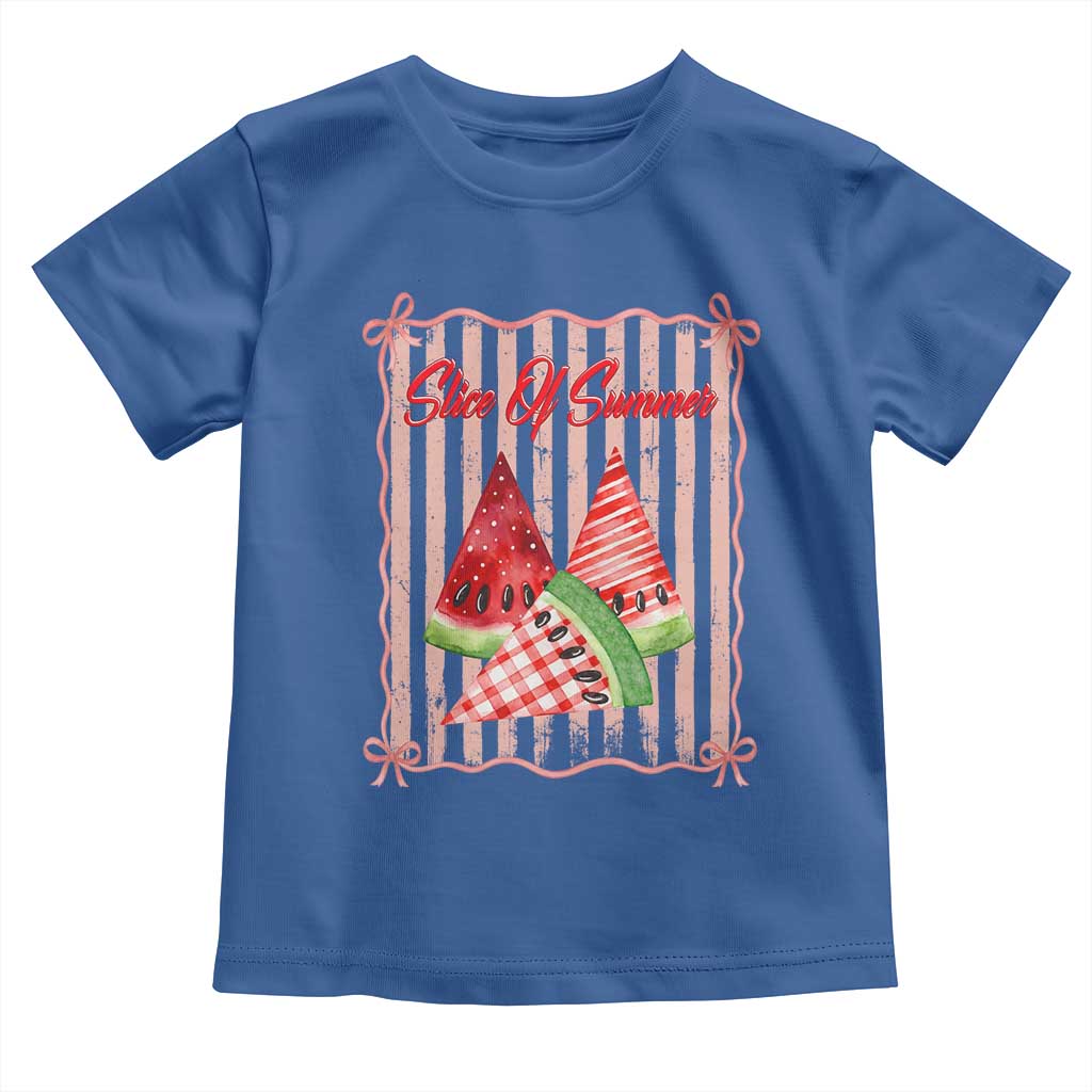 Striped Watermelon Beach Vibes Graphic Toddler T Shirt Slice Of Summer