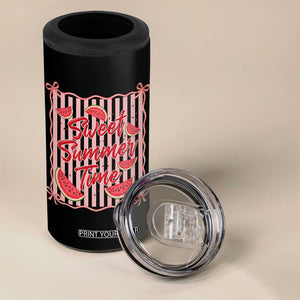 Striped Watermelon Beach Vibes Graphic 4 in 1 Can Cooler Tumbler Sweet Summer Time