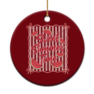Striped Watermelon Beach Vibes Graphic Ceramic Ornament Sweet Summer Time