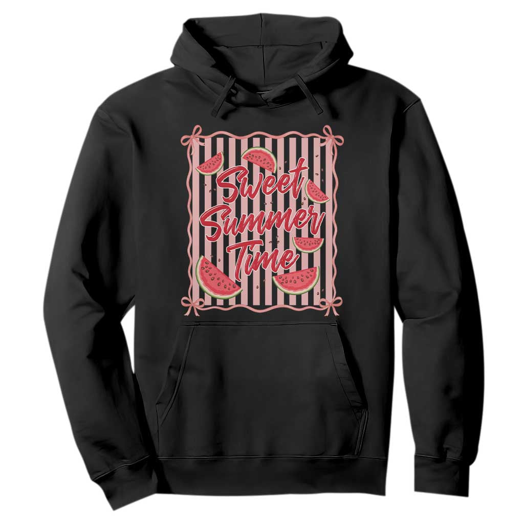 Striped Watermelon Beach Vibes Graphic Hoodie Sweet Summer Time