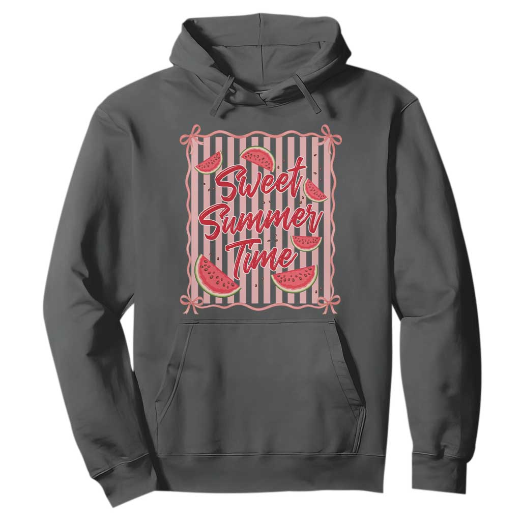 Striped Watermelon Beach Vibes Graphic Hoodie Sweet Summer Time