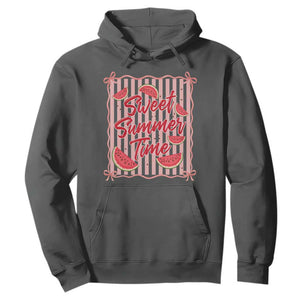 Striped Watermelon Beach Vibes Graphic Hoodie Sweet Summer Time