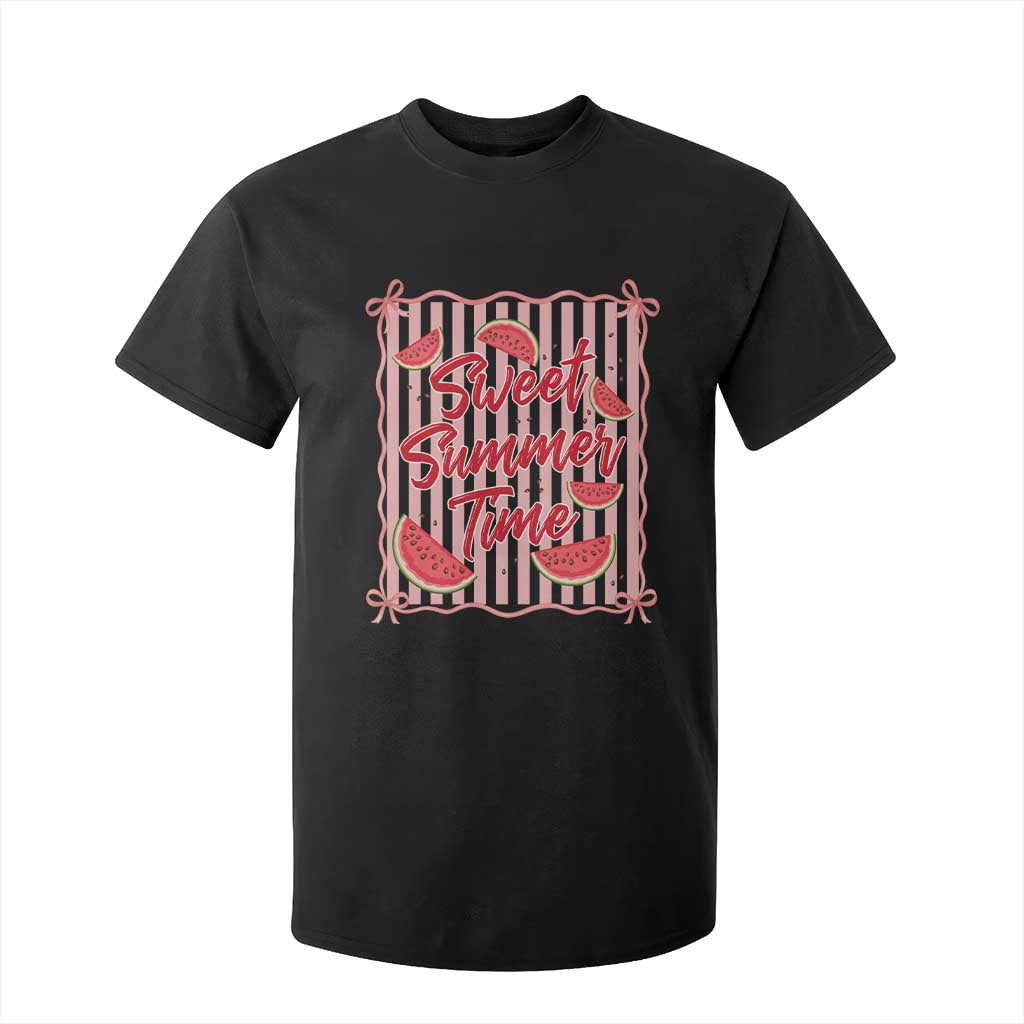 Striped Watermelon Beach Vibes Graphic T Shirt For Kid Sweet Summer Time