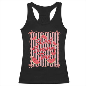Striped Watermelon Beach Vibes Graphic Racerback Tank Top Sweet Summer Time