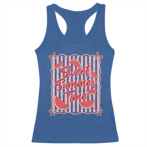Striped Watermelon Beach Vibes Graphic Racerback Tank Top Sweet Summer Time