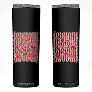 Striped Watermelon Beach Vibes Graphic Skinny Tumbler Sweet Summer Time